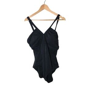 Spanx Swimsuit Women's Size 18 Black One Piece